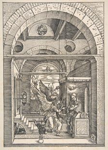 The Annunciation, from The Life of the Virgin, Latin Edition, 1511.n.d. Creator: Albrecht Durer