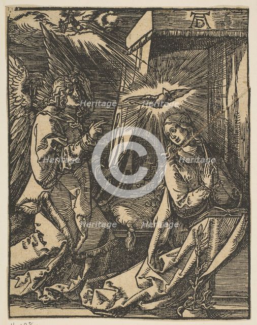 The Annunciation, from the Small Passion, copy.n.d. Creator: Johann Mommard.