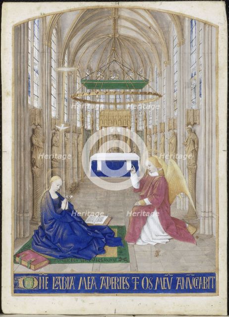 The Annunciation (Hours of Étienne Chevalier). Artist: Fouquet, Jean (1420–1481)