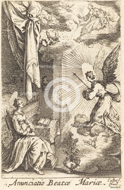 The Annunciation, in or after 1630. Creator: Jacques Callot.