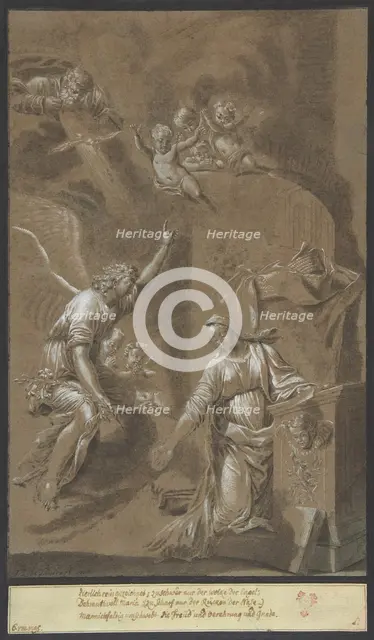 The Annunciation, late 17th century. Creator: Johann Jakob von Sandrart.