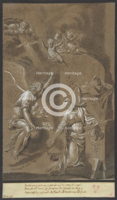 The Annunciation, late 17th century. Creator: Johann Jakob von Sandrart.