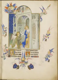 The Annunciation (Les Très Riches Heures du duc de Berry). Artist: Limbourg brothers (active 1385-1416)