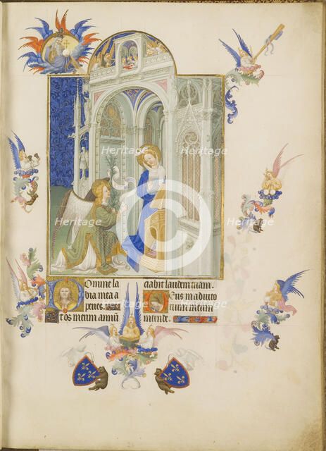 The Annunciation (Les Très Riches Heures du duc de Berry). Artist: Limbourg brothers (active 1385-1416)