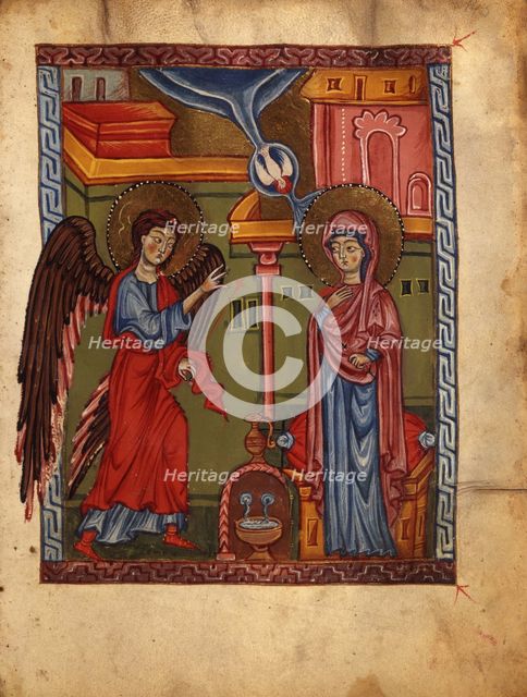 The Annunciation (Manuscript illumination from the Matenadaran Gospel), 1323.