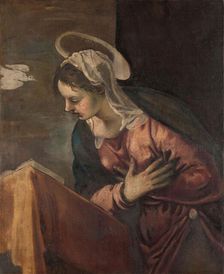 The Annunciation: Maria, 1560-1584. Creator: Tintoretto, Jacopo (1518-1594)