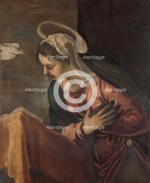 The Annunciation: Maria, 1560-1584. Creator: Tintoretto, Jacopo (1518-1594).