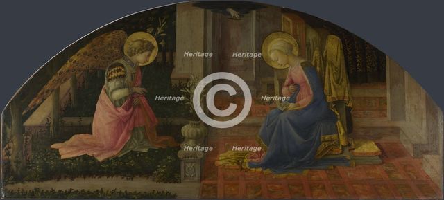 The Annunciation (Medici Panel), c. 1450. Artist: Lippi, Fra Filippo (1406-1469)
