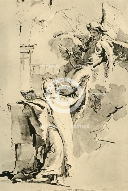 'The Annunciation', mid 18th century, (1928). Artist: Giovanni Battista Tiepolo.