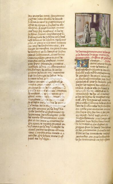 The Annunciation; Miroir Historial, about 1475. Creator: Unknown.