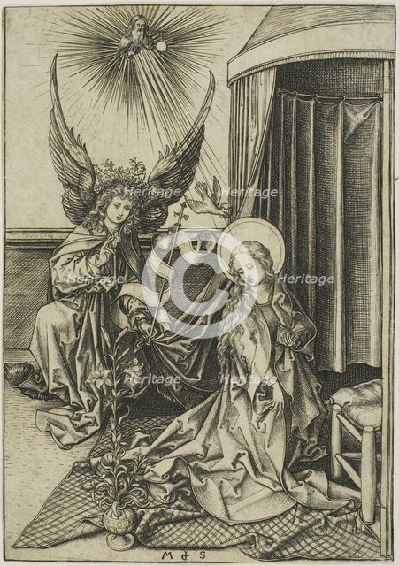 The Annunciation, n.d. Creator: Martin Schongauer.