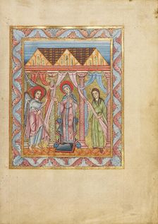 The Annunciation; Sacramentary, about 1025-1050. Creator: Unknown