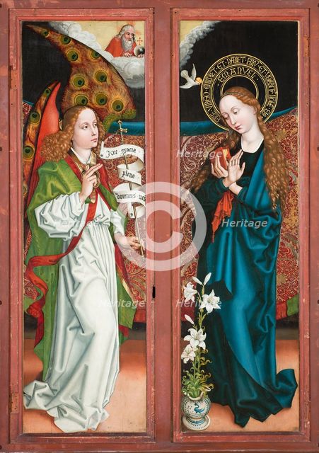 The Annunciation. Side panel of the Orlier Altarpiece, c1470-1475. Creator: Martin Schongauer.