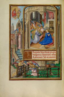 The Annunciation; Spinola Hours, about 1510-1520. Creator: Master of James IV of Scotland