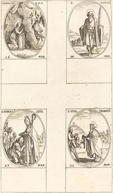 The Annunciation; St. Castulus; St. Rupert; St. Gontran. Creator: Jacques Callot