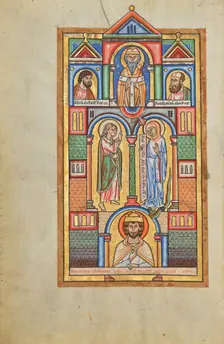 The Annunciation; Stammheim Missal, probably 1170s. Creator: Unknown