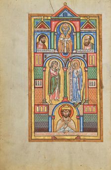 The Annunciation; Stammheim Missal, probably 1170s. Creator: Unknown