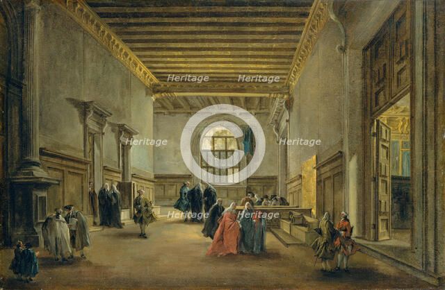 The Antechamber of the Sala del Maggior Consiglio, ca. 1765-68. Creator: Francesco Guardi.
