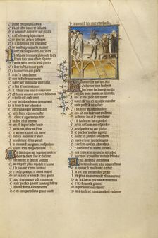 The Antichrist before Scholars and Monks; Roman de la Rose, about 1405. Creator: Unknown