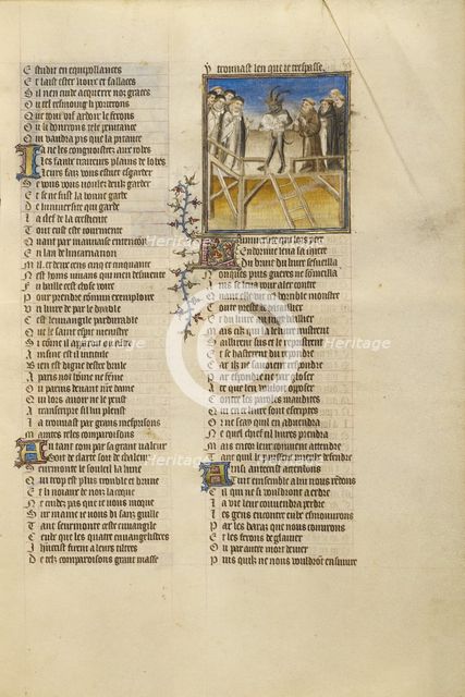 The Antichrist before Scholars and Monks; Roman de la Rose, about 1405. Creator: Unknown.