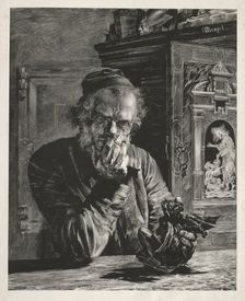 The Antiquary - Self-Portrait, 1851. Creator: Adolph von Menzel (German, 1815-1905)