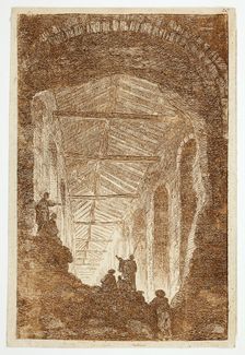 The Antique Gallery, plate ten from Les Soirées de Rome, n.d. Creator: Hubert Robert