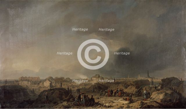 The Antwerp Castle after the Bombardement in 1832. Creator: Ferdinand De Braekeleer.