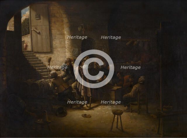 "The Antwerp Arms", Tavern Scene, 1635-1639. Creator: Joos van Craesbeeck.