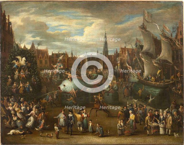 The Antwerp Ommegang, c1698. Creator: Bredael, Alexander van (1663-1720).