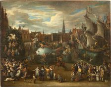The Antwerp Ommegang, c1698. Creator: Bredael, Alexander van (1663-1720)