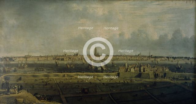 The Antwerp Waterfront and a part of the Vlaams Hoofd, 1658. Creator: Jean Baptiste Bonnecroy.