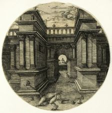 The Ape Tied in a Courtyard, 1520/30. Creator: Jean de Gourmont