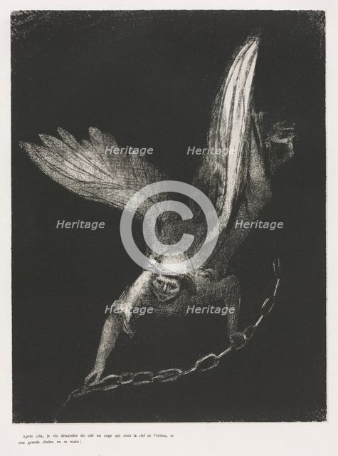 The Apocalypse of Saint John: And I Saw in the Right Hand of Him that Sat..., 1899. Creator: Odilon Redon (French, 1840-1916); Blanchard; Ambroise Vollard (French, 1867-1939).