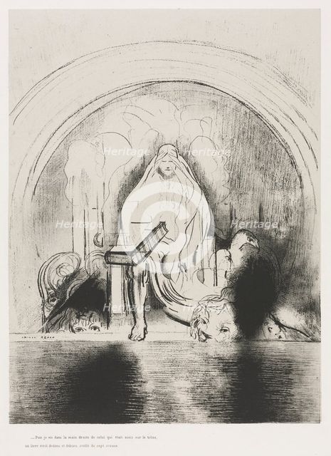 The Apocalypse of Saint John: And I Saw in the Right Hand of Him that Sat on the Throne..., 1899. Creator: Odilon Redon (French, 1840-1916); Blanchard; Ambroise Vollard (French, 1867-1939).