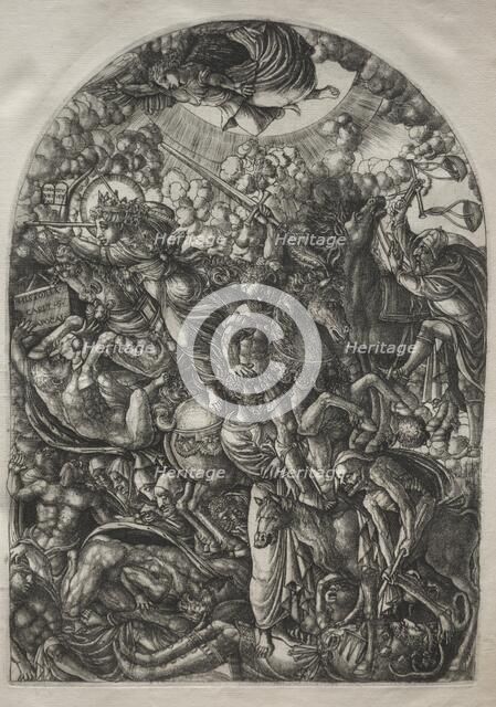 The Apocalypse: St. John Sees the Four Riders, 1546-1556. Creator: Jean Duvet (French, 1485-1561).