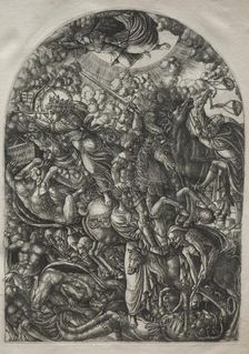 The Apocalypse: St. John Sees the Four Riders, 1546-1556. Creator: Jean Duvet (French, 1485-1561)