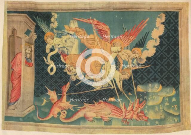 'The Apocalypse. St. Michael and his agents overcome the dragon'. Creator: Unknown.