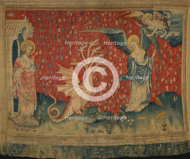 The Apocalypse Tapestry, Scene 35: The Woman Receiving Wings, Between 1373 and 1380. Creator: Anonymous master.