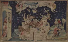 The Apocalypse Tapestry, Scene 66: The fall of Babylon Invaded by Demons, Between 1373 and 1380. Creator: Bondol, Jan (active 1368-1381)