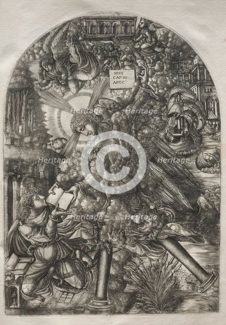 The Apocalypse: The Angel Gives St. John the Book to Eat, 1546-1556. Creator: Jean Duvet (French, 1485-1561).