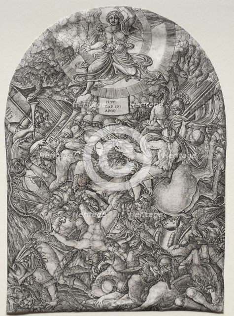 The Apocalypse: The Angel in the Sun Calling the Birds of Prey, 1500s. Creator: Jean Duvet (French, 1485-1561).