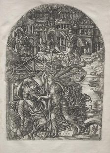 The Apocalypse: The Angel Shows St. John the New Jerusalem, 1546-1556. Creator: Jean Duvet (French, 1485-1561)