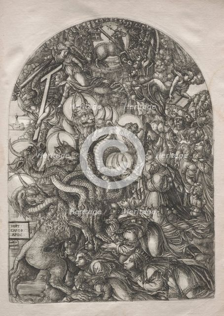 The Apocalypse: The Beast with Seven Heads and Ten Horns, 1546-1556. Creator: Jean Duvet (French, 1485-1561).