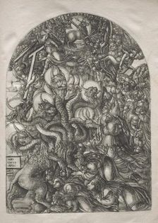 The Apocalypse: The Beast with Seven Heads and Ten Horns, 1546-1556. Creator: Jean Duvet (French, 1485-1561)