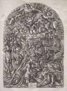The Apocalypse: The Dragon with Two Horns and the Beast with Seven, 1546-1556. Creator: Jean Duvet (French, 1485-1561)