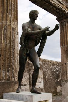 The Apollo Saettante as an archer, bronze, Temple of Apollo, Pompeii, Italy, 3rd century BC (2009). Creator: LTL