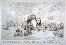 The apostate Jack R - the political rat catcher - NB. Rats taken alive! 1784. Artist: Thomas Rowlandson