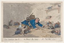 The Apostate Jack Robinson, The Political Rat Catcher-N.B. Rats Taken Alive!, Mar..., March 1, 1784. Creator: Thomas Rowlandson