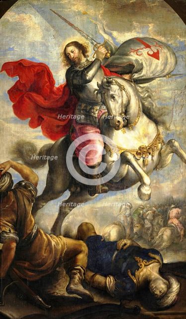 The Apostle James on horseback, 1649.  Creator: Francisco Camilo.