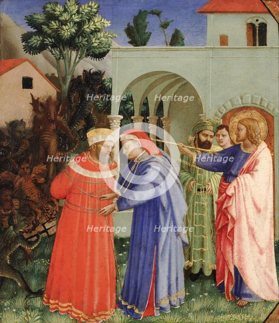 The Apostle Saint James the Greater Freeing the Magician Hermogenes. Artist: Angelico, Fra Giovanni, da Fiesole (ca. 1400-1455)